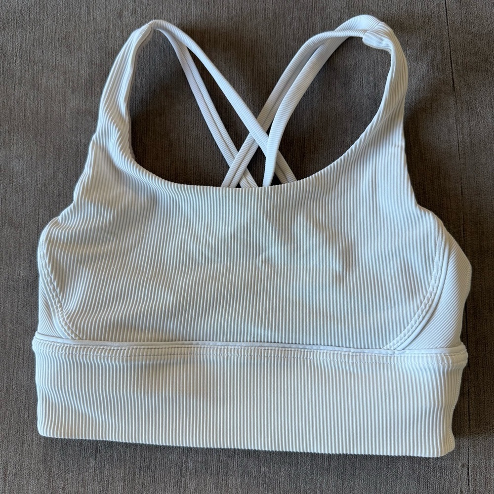 Lululemon Ribbed Energy Bra in White - Picture 5 of 6